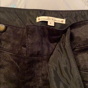 Nanettte Lepore Black Velor Dressy Pants